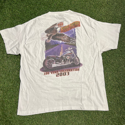 2003 Harley Davidson "Show Your Colors" White Tee Size XL USED v15493