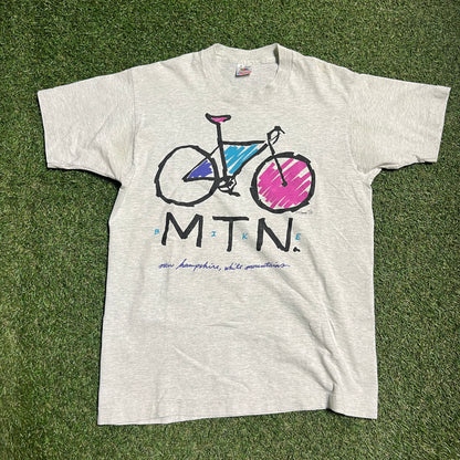 1992 New Hampshire Mountain Bike Grey Tee Size Medium USED V14392