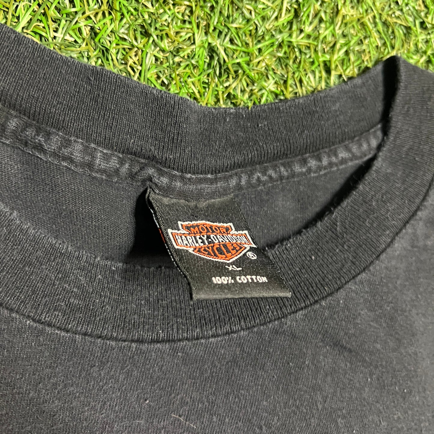 1995 Harley Davidson Logo Black Tee Size XL USED V14394