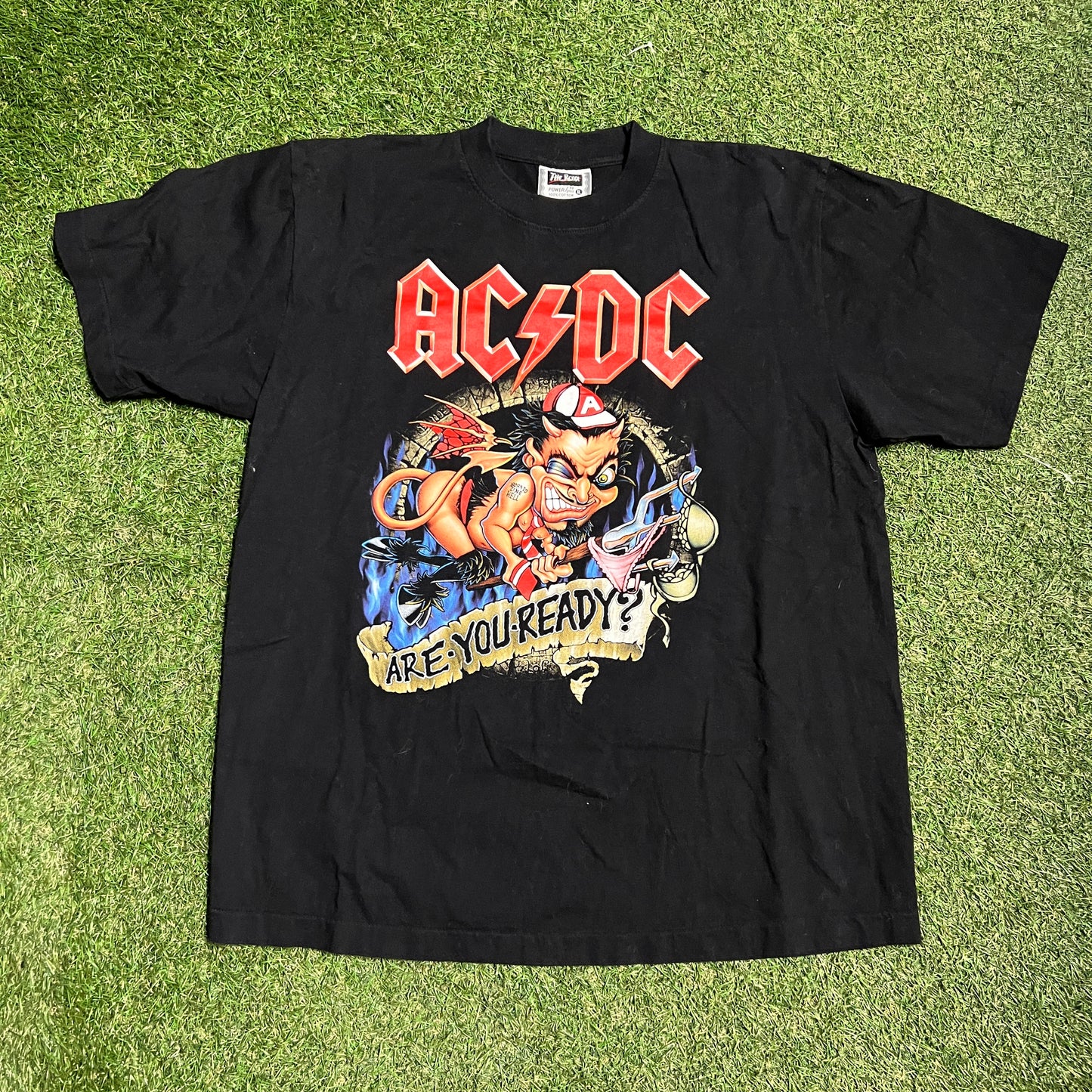 ACDC Are You Ready Baby Devil Black Tee Size XL USED v14377