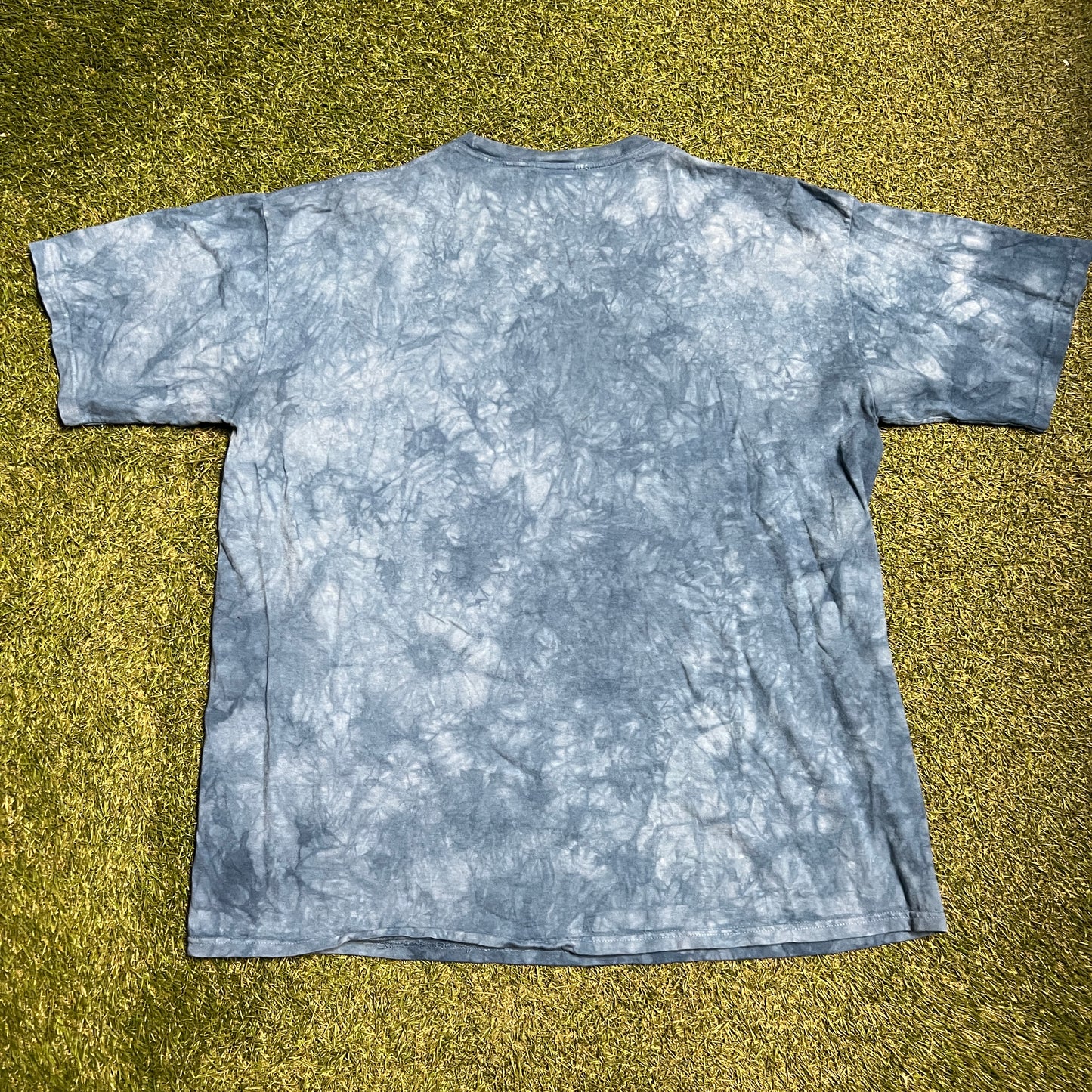 Liquid Blue Angry Sun Tie Dye Blue Tee Size XXL USED v14376