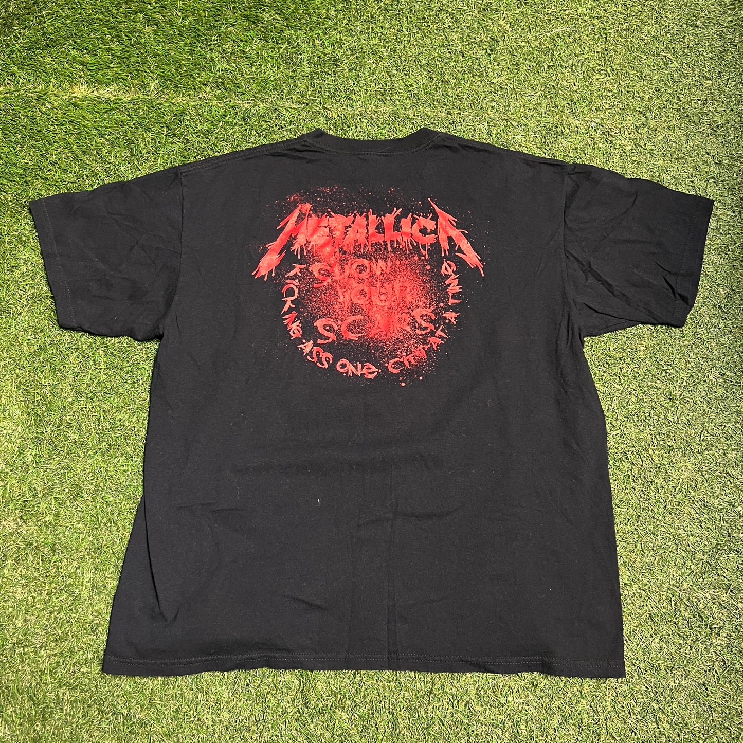 2009 Matallica Charlotte Blood Black Tee Size XL USED v14417