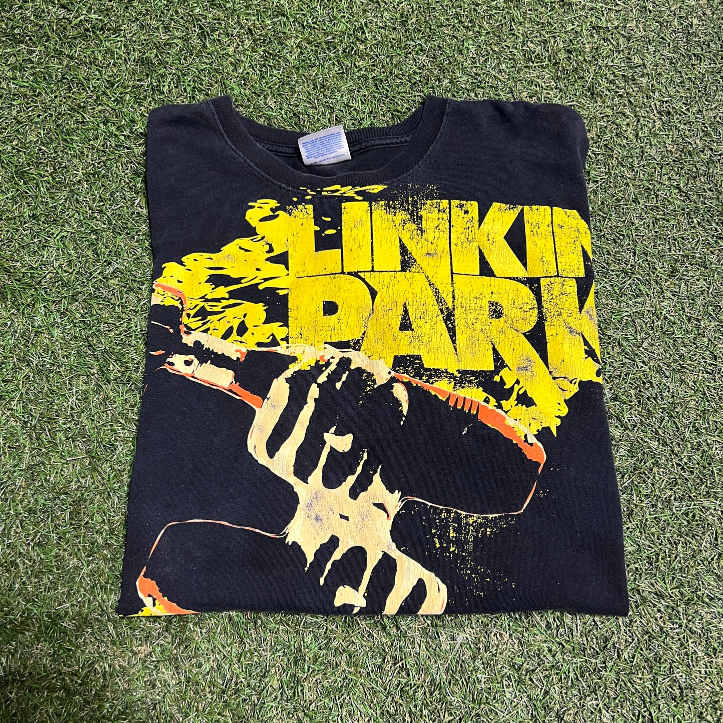 Linkin Park Fist With Hammer Black Tee Size XL USED v14406