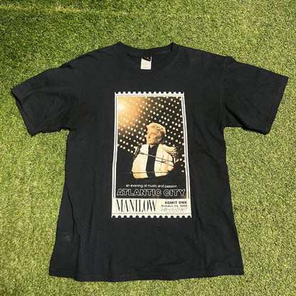 2006 Barry Manilow Black Concert Tee Size Medium USED v15517