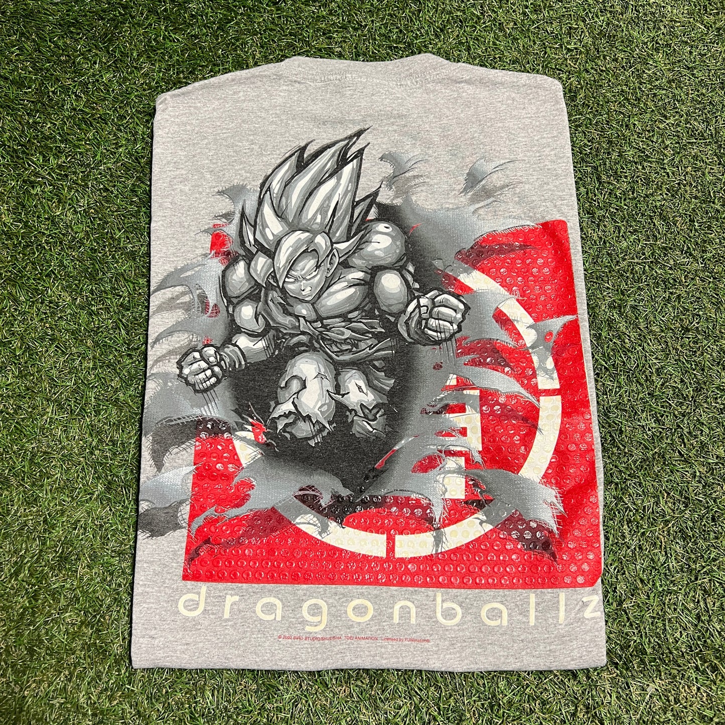 2002 Dragon Ball Z tee grey Size Large USED v14430