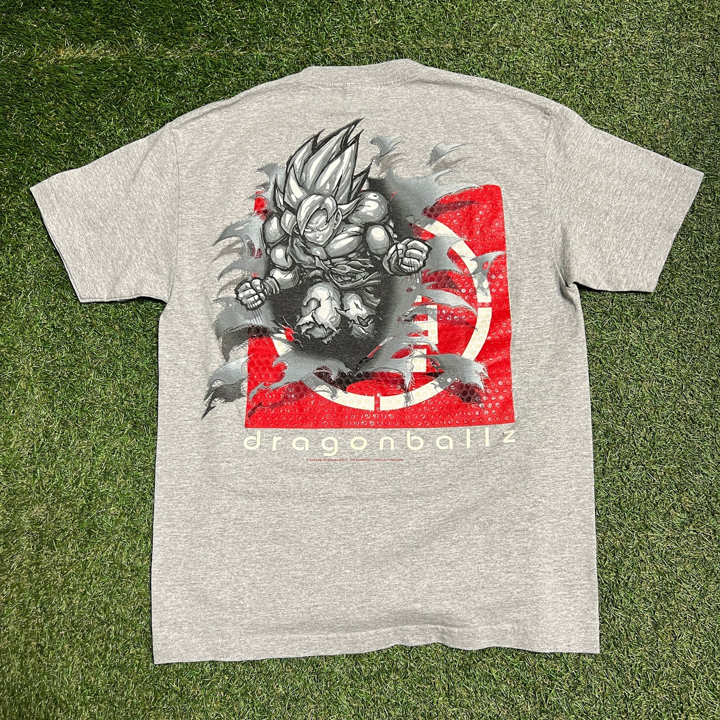 2002 Dragon Ball Z tee grey Size Large USED v14430