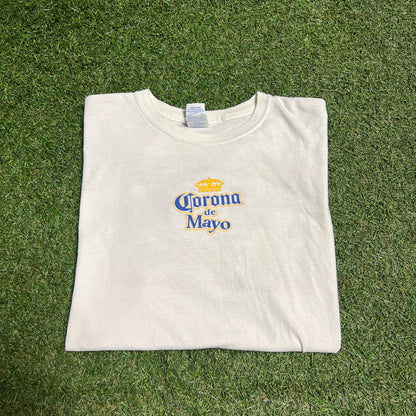 Corona de mayo tee white Size XL USED v14436