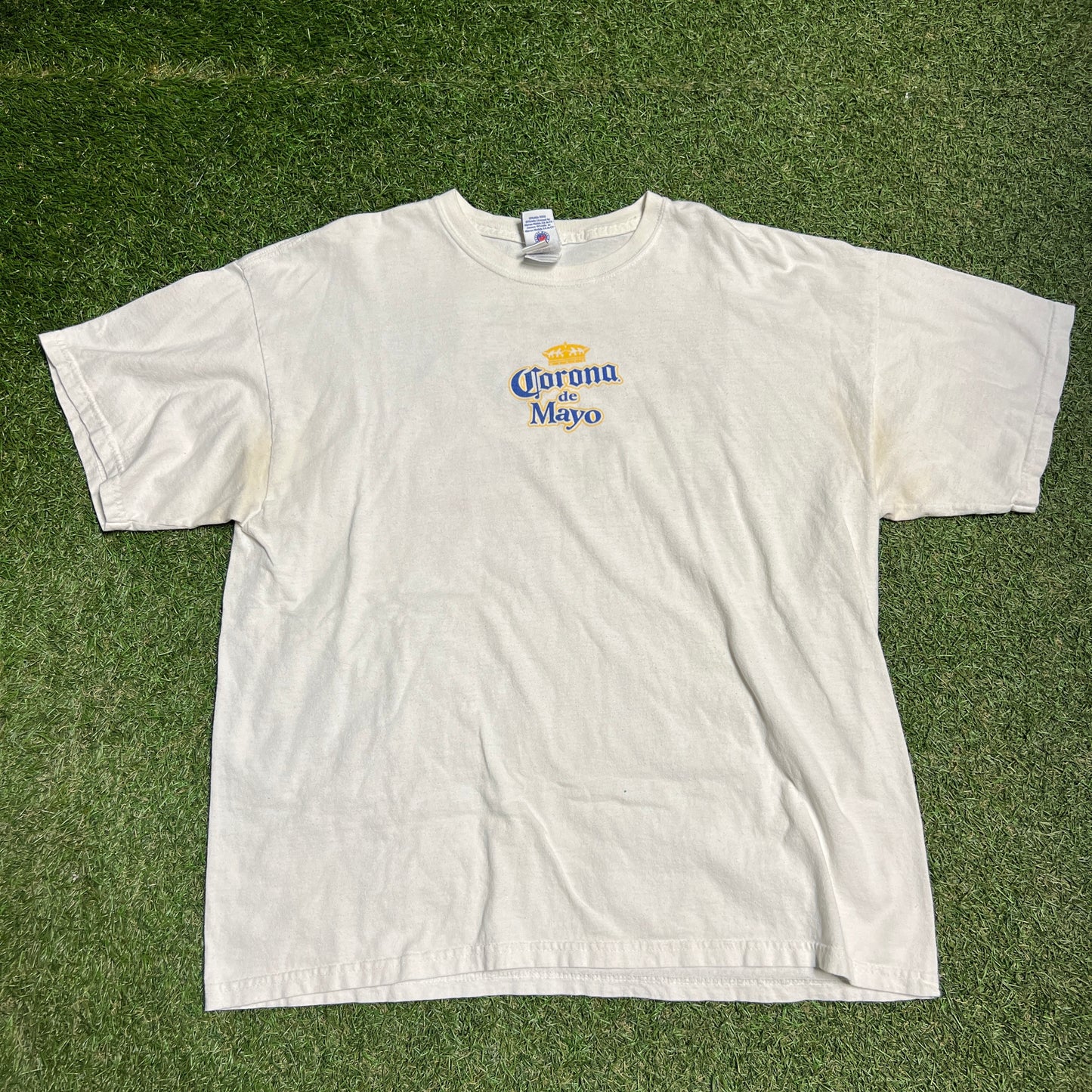 Corona de mayo tee white Size XL USED v14436