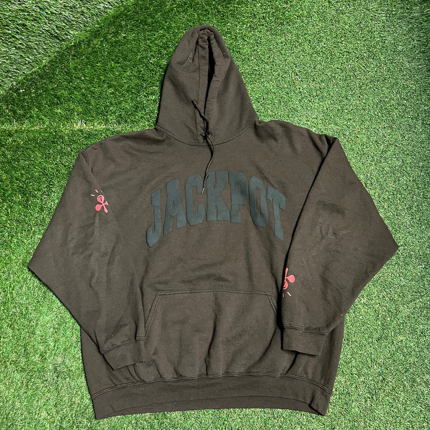 Travis Scott The Road to Utopia Jackpot Brown Hoodie Size XXL USED x12998