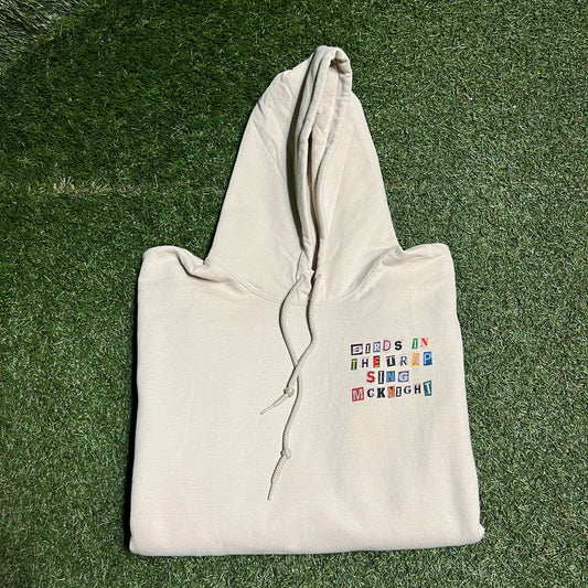 Travis Scott Birds in the Trap Eagle on Back Tan Hoodie Size XXL USED x12997