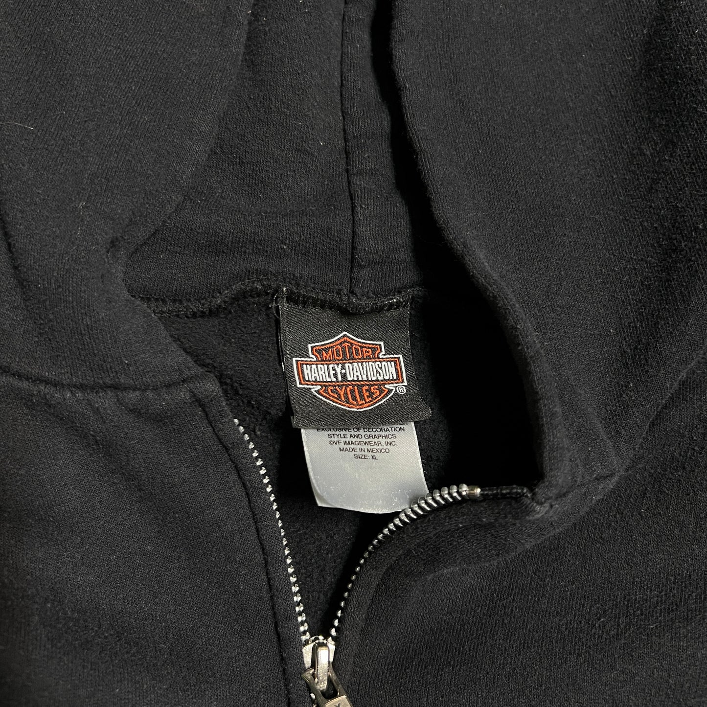 2017 Harley Davidson French Quarter Black Zip Up Hoodie Size XL USED v14409