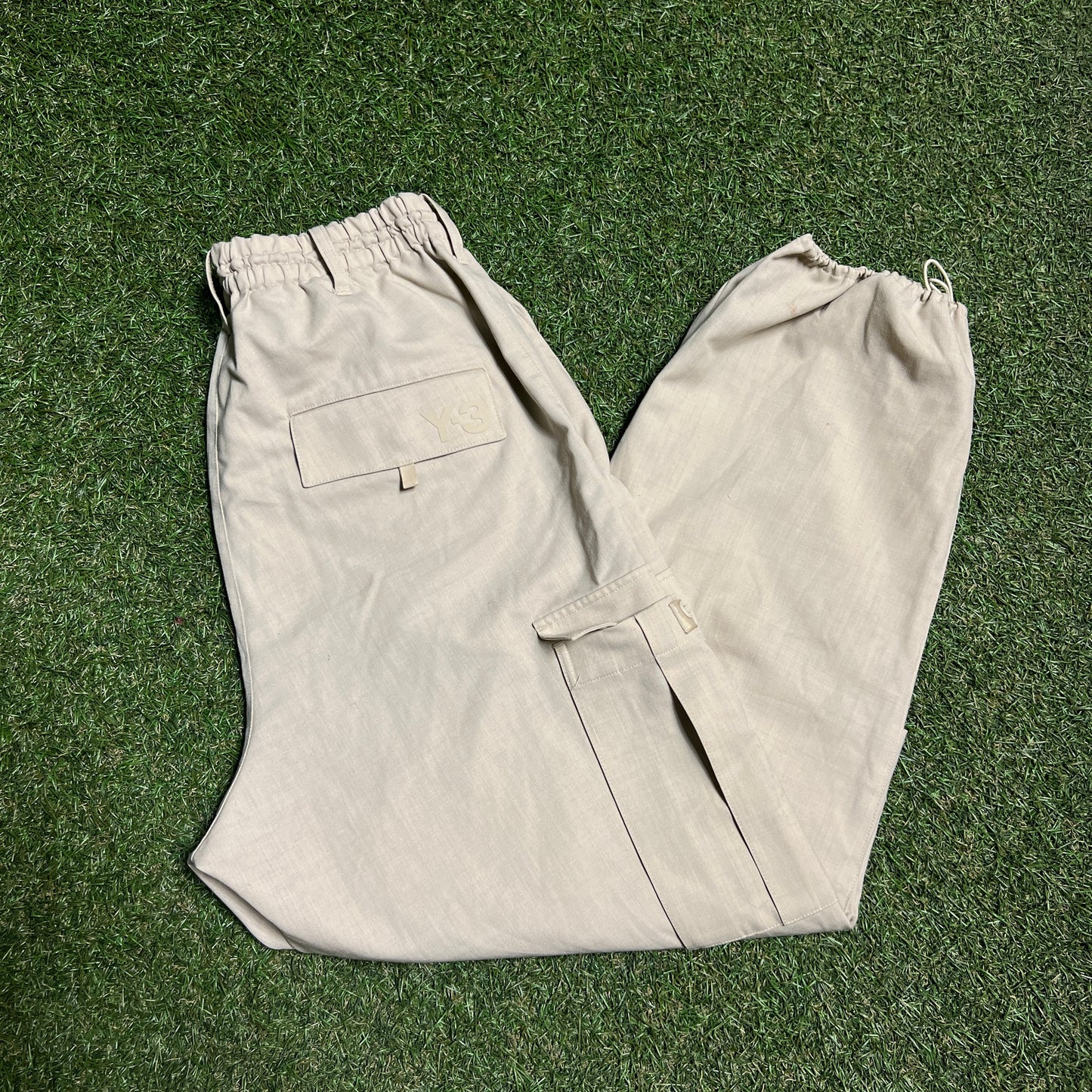 Y-3 jogger cargo pants khaki Size Small USED x12105