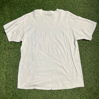 1990s Denvers Broncos Football Club White Tee Size XL USED v15558