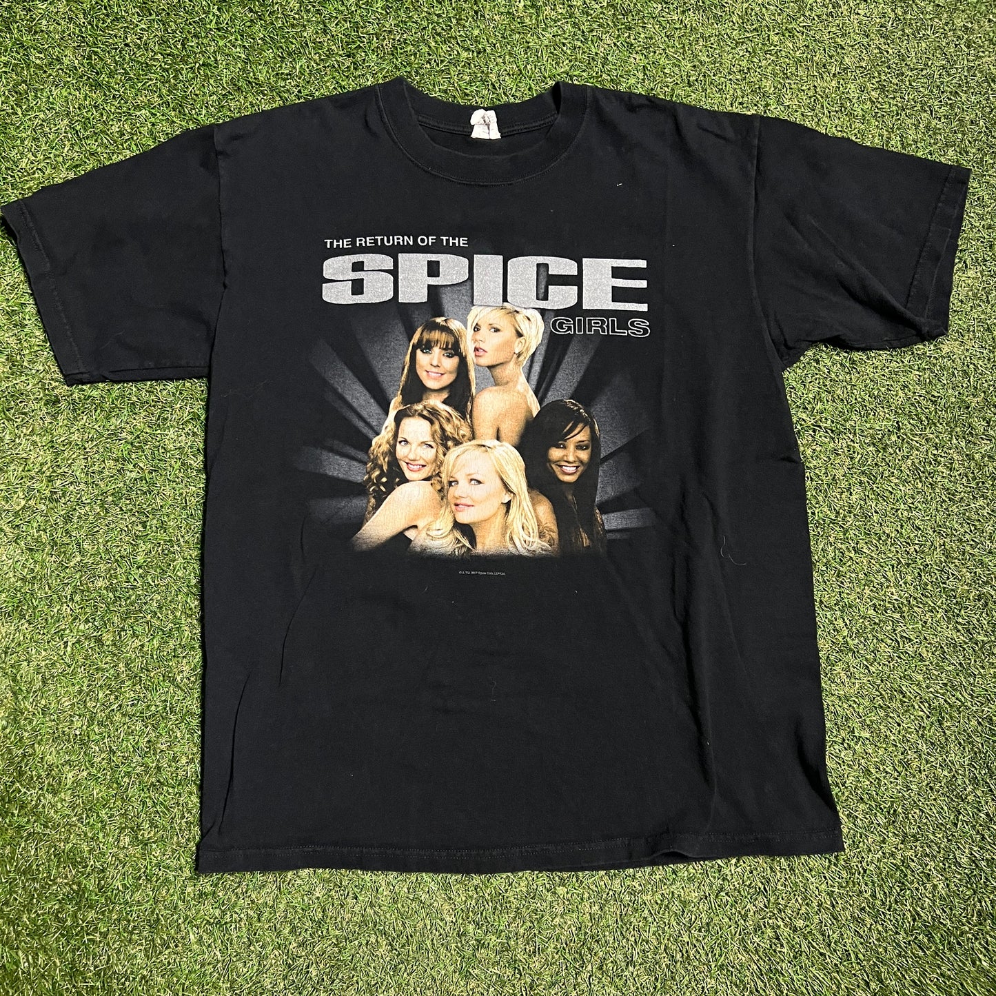 2007 Return of Spice Girls Tour Black Tee Size Large USED v15549