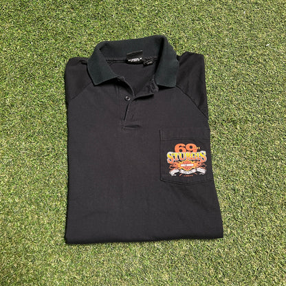 2009 Harley Davidson 69th Anniversary Polo w/ Flames Size Small USED v15571