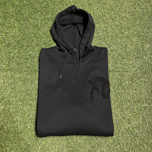H&M The Weeknd XO Black Hoodie Size Large USED x13017