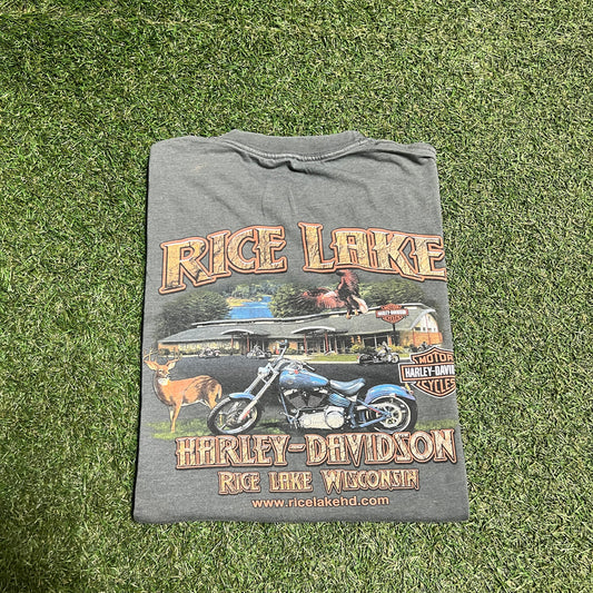 Harley Davidson 2009 Rice Lake Grey Tank Top Size Medium USED v14468