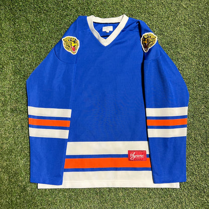 Supreme Freaky Hockey Blue Jersey Size Medium USED x13020