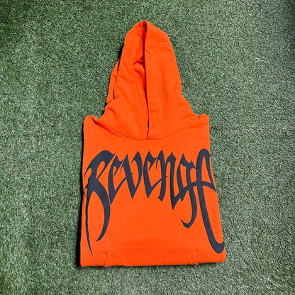 Revenge XXXTentacion Kill Hoodie Orange/Black Size XL USED x12132