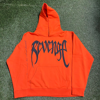 Revenge XXXTentacion Kill Hoodie Orange/Black Size XL USED x12132