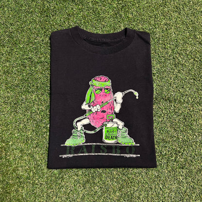 1987 "Raisbo" Art Black Tee Size Large USED v15560