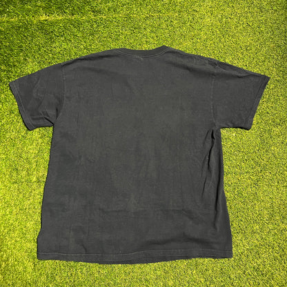 1997 Taz "Fear Does Not Exist" Navy Tee Size Large USED v15591