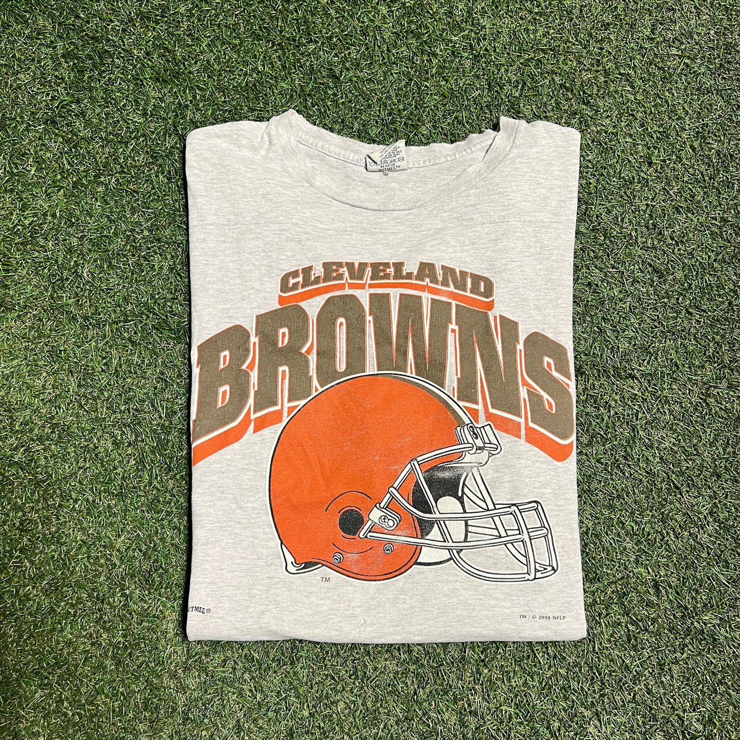 1994 nutmeg cleveland browns tee grey Size XL USED v14487