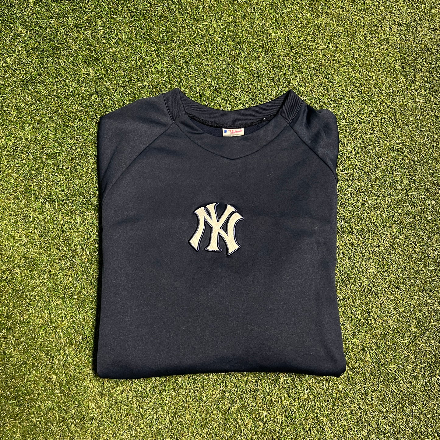 NY Yankees navy crewneck majestic tag Size XL USED v14490