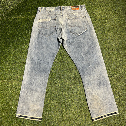 Y2K Pelle Pelle Light Wash Jeans Size 38x34 USED v15579