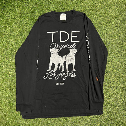 TDE "Bulldogs" Black Longsleeve Tee Size XL USED v15595