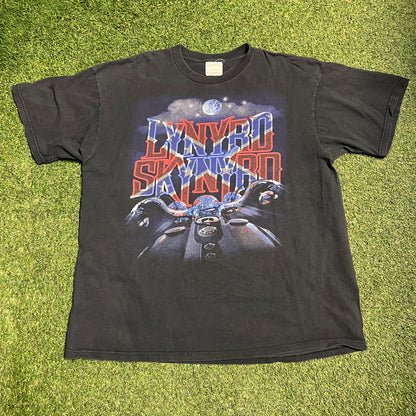Lynyrd Skynyrd Motorcyle Black Tee Size XL USED v14502