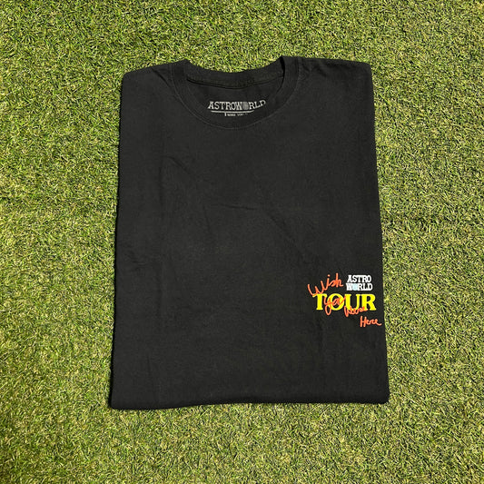 Travis Scott Astroworld Look Mon Black Tee Size Large NEW x13044