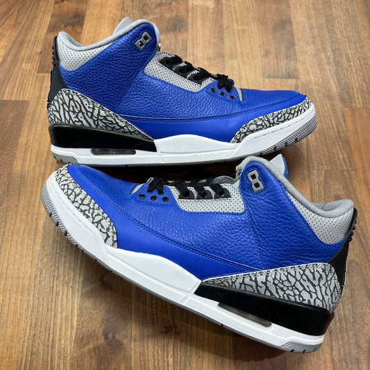 Jordan 3 Retro Varsity Royal Cement Size 12 USED S15728