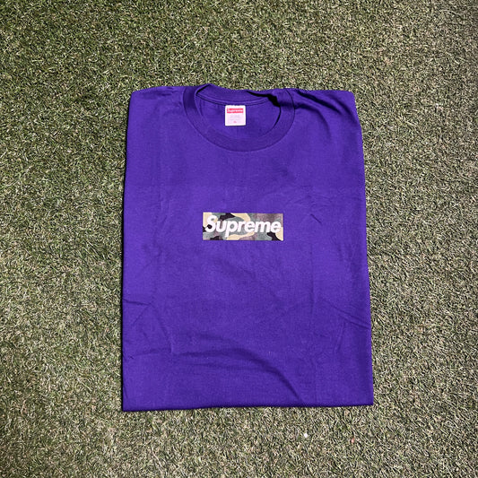 Supreme Camo Box Logo Purple Tee Size XL NEW x12178