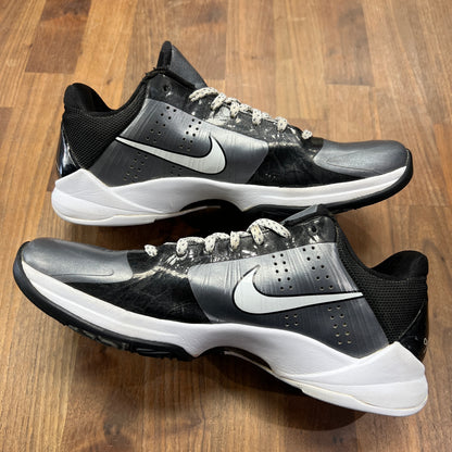 Kobe 5 Silver Black Low SAMPLES Size 8 USED s13779