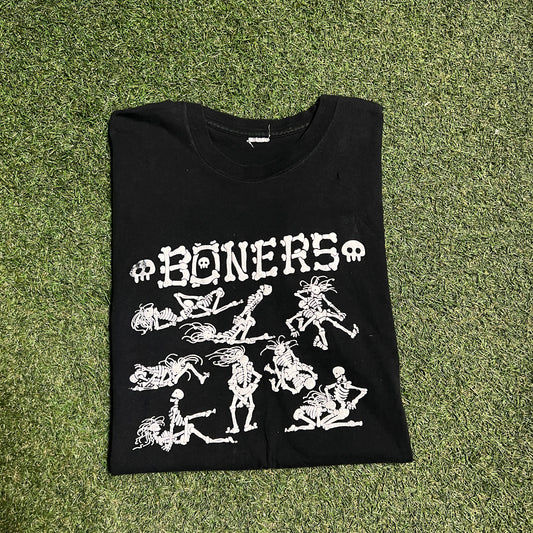 1990s Boners Sex Tee Black Size XL USED v14567