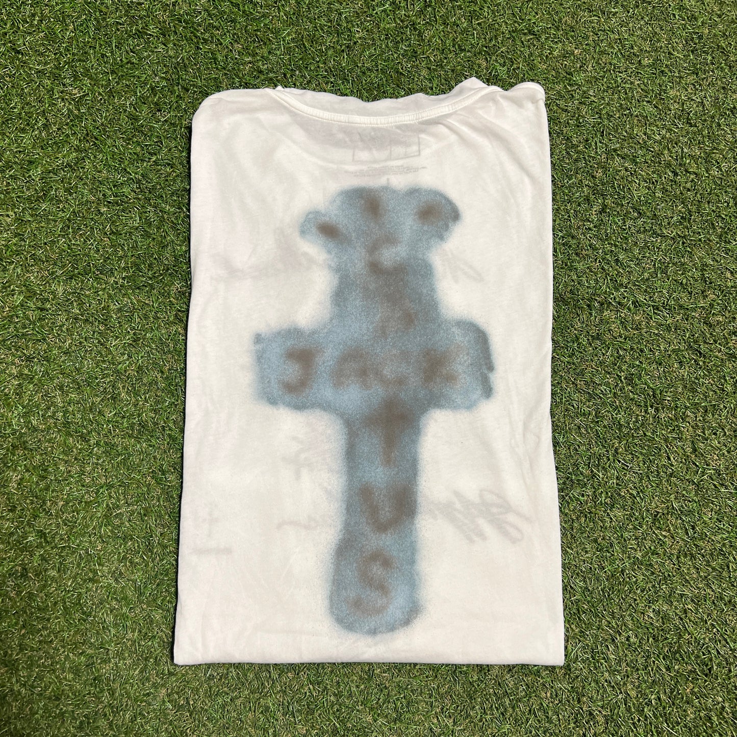 Travis Scott x Neighborhood Drawing White Tee Size Large USED x13109
