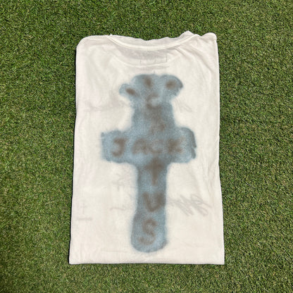 Travis Scott x Neighborhood Drawing White Tee Size Large USED x13109