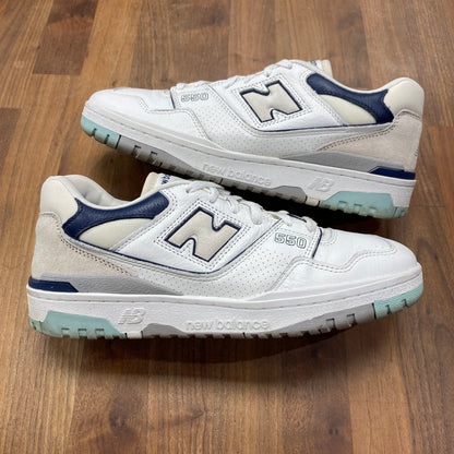 New Balance 550 White Vintage Indigo Size 10.5 USED s15402