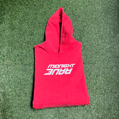 Midnight Studios Rave awge Red Hoodie Size XL USED x12177