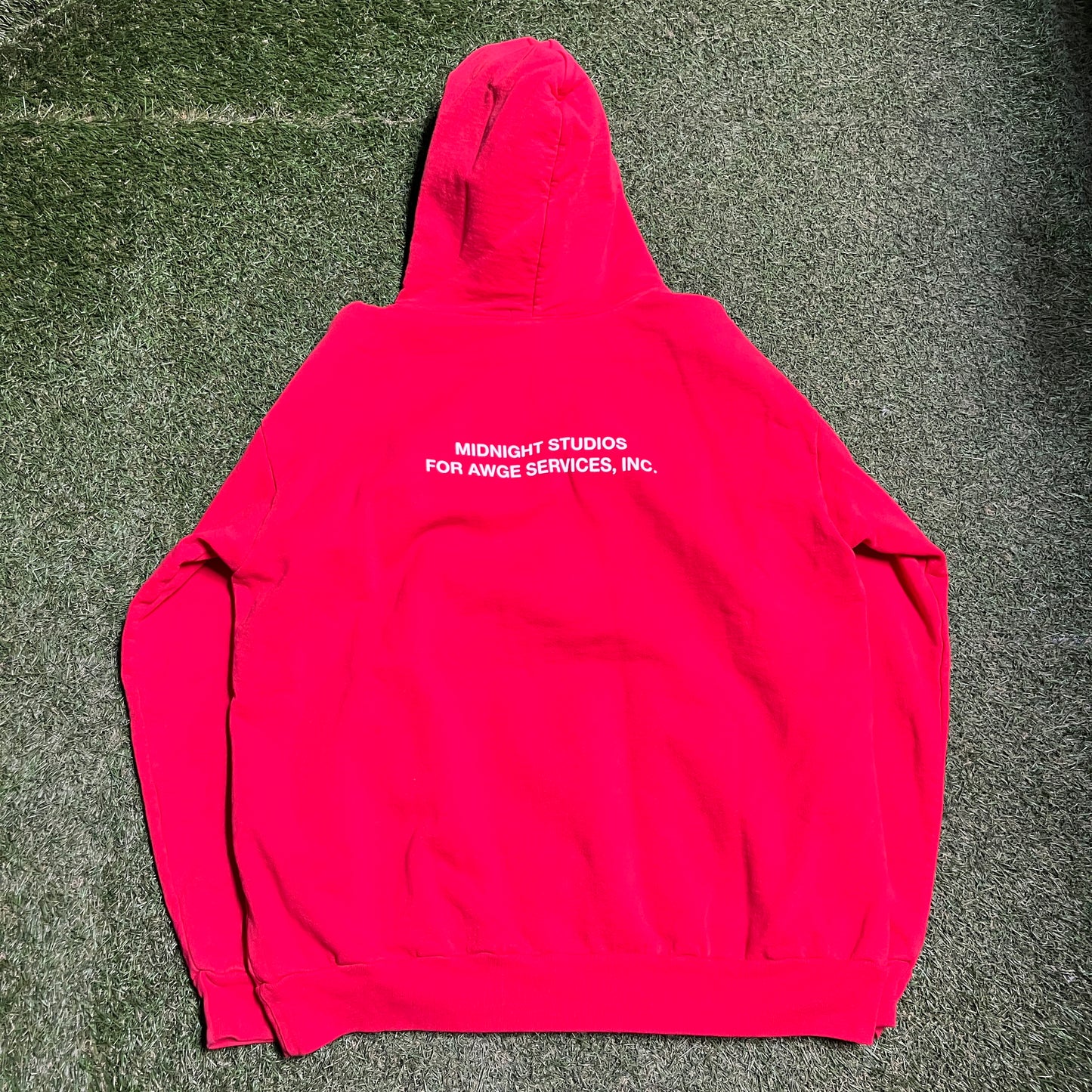 Midnight Studios Rave awge Red Hoodie Size XL USED x12177