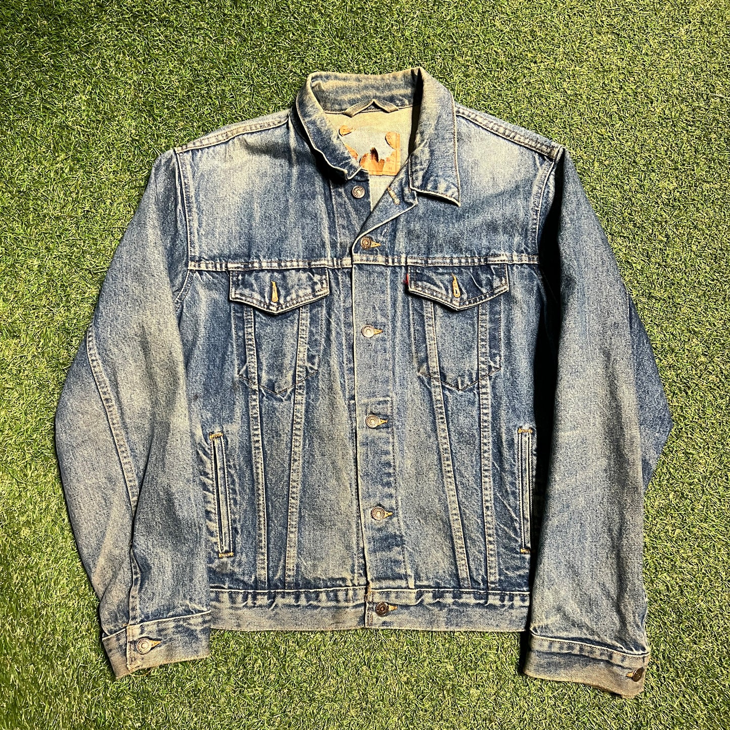 1992 Levis Denim Jacket Size 44 (XL) USED v15635