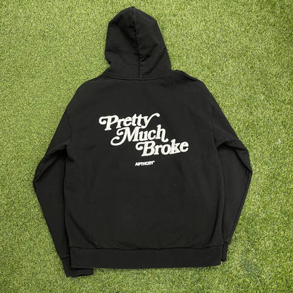 APTHCRY Pretty Much Broke Hoodie Black Size XL Used x12226