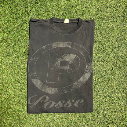 1993 Posse Black "P" Movie Promo Tee Size XXL USED v15626