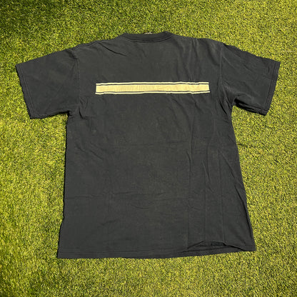 1990s Korn Silver Stripe Navy Tee Size XL USED v15621