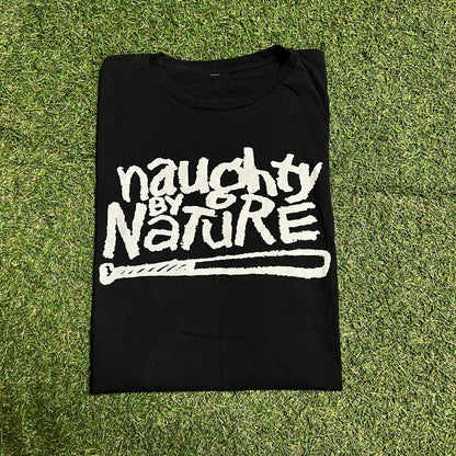 Naughty by Nature 25th Anniversary Black Tee Size Medium USED v15622