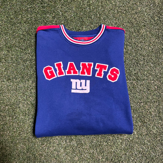 NY Giants NFL Tag Blue Crewneck Size XL USED v15659