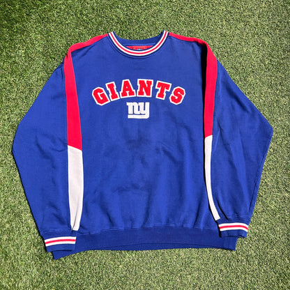 NY Giants NFL Tag Blue Crewneck Size XL USED v15659