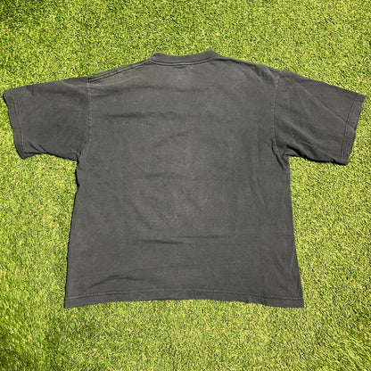 1996 Space Jam Tune Squad Black Tee Size Large USED v15653