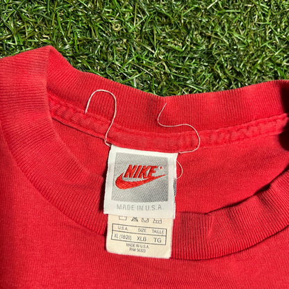 1990s Nike Jordan "Be Legendary" Red Tee Size XL USED v15652